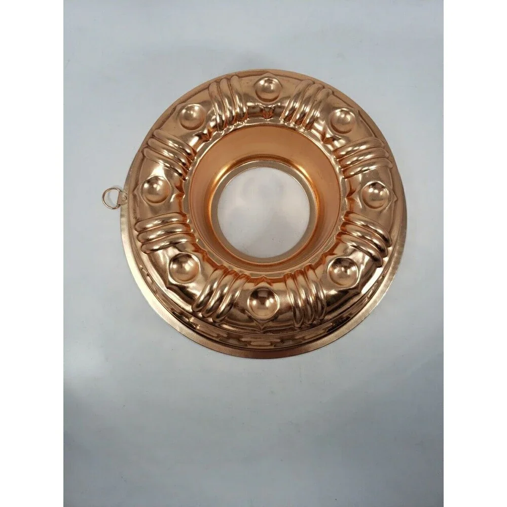 Copper Color Jello Gelatin Cake Ring Mold 3.5 Cups Hook Wall Decor MCM Vintage
